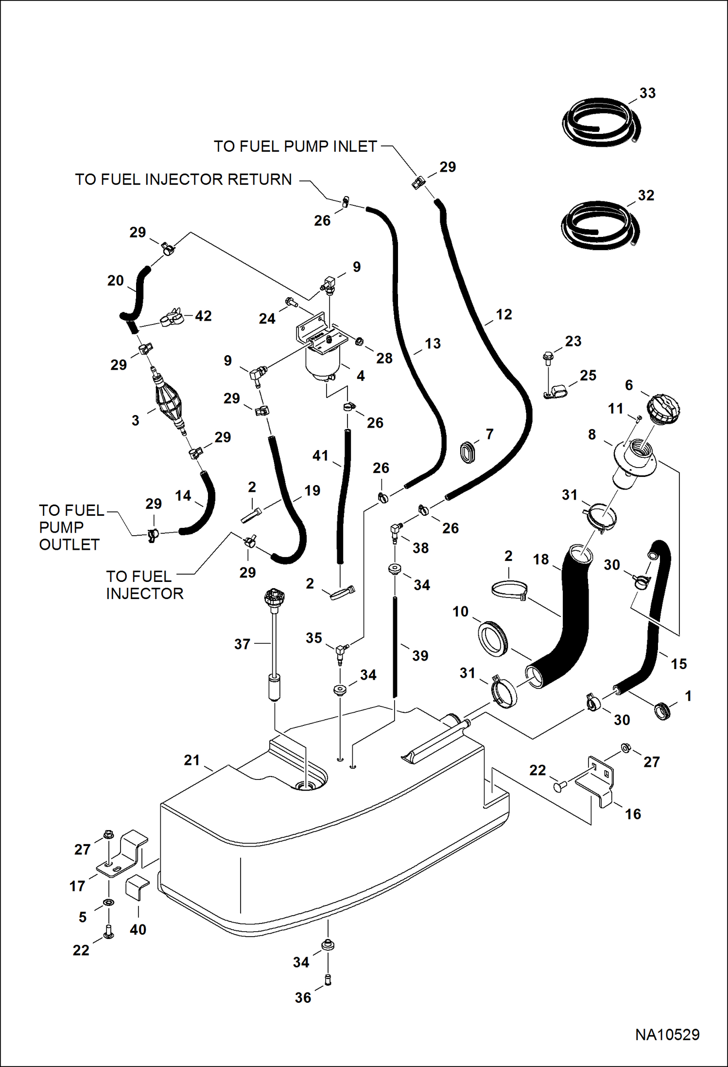 ДВИГАТЕЛЬ И КРЕПЕЖНЫЕ ДЕТАЛИ (СИСТЕМА ПОДАЧИ ТОПЛИВА)