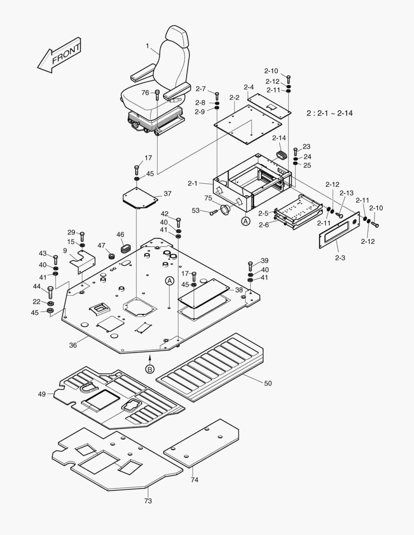 1310 FLOOR PLATE-FOR ROPS CABIN [1001~1068]