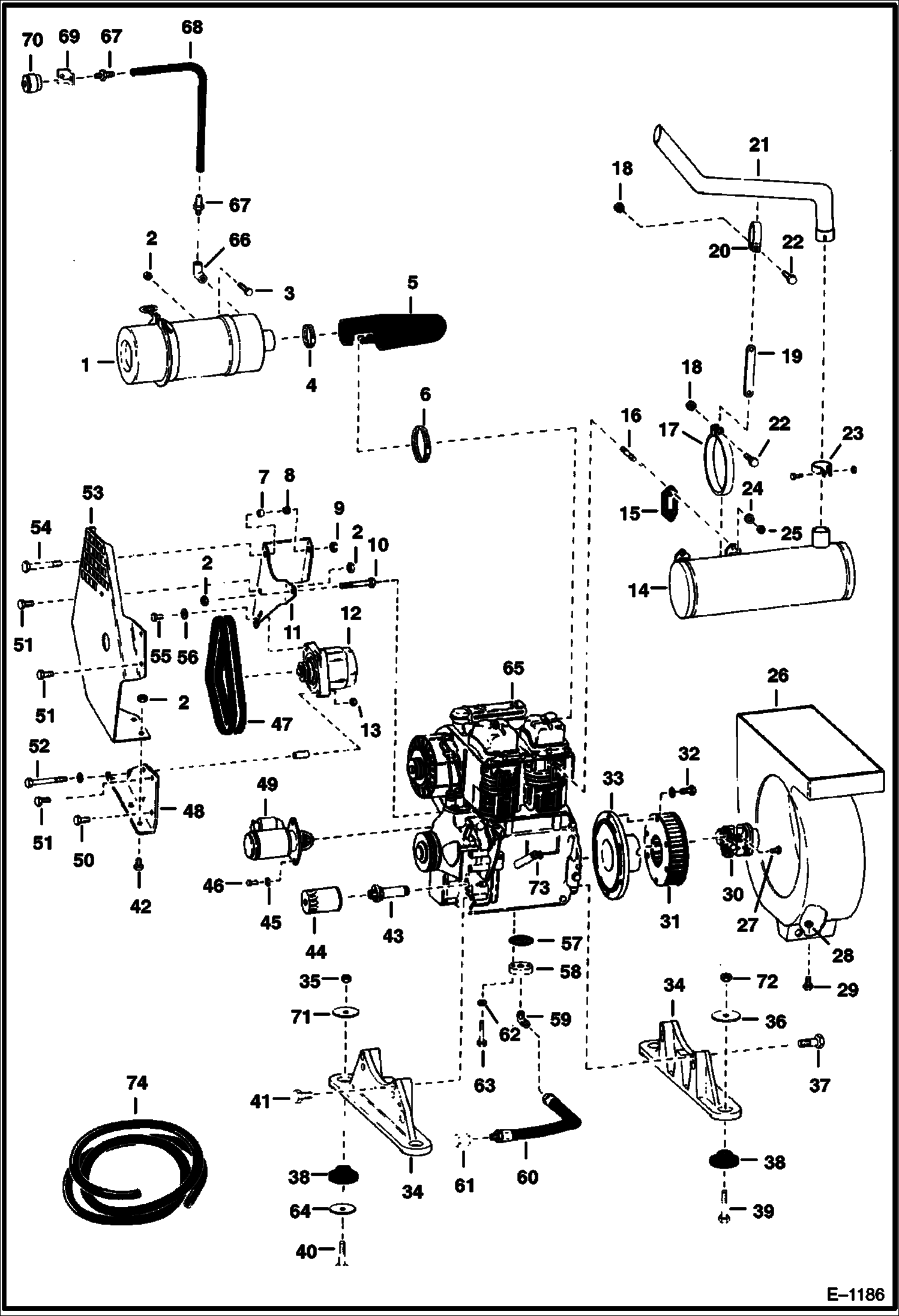ДВИГАТЕЛЬ И КРЕПЕЖНЫЕ ДЕТАЛИ (DEUTZ 411)