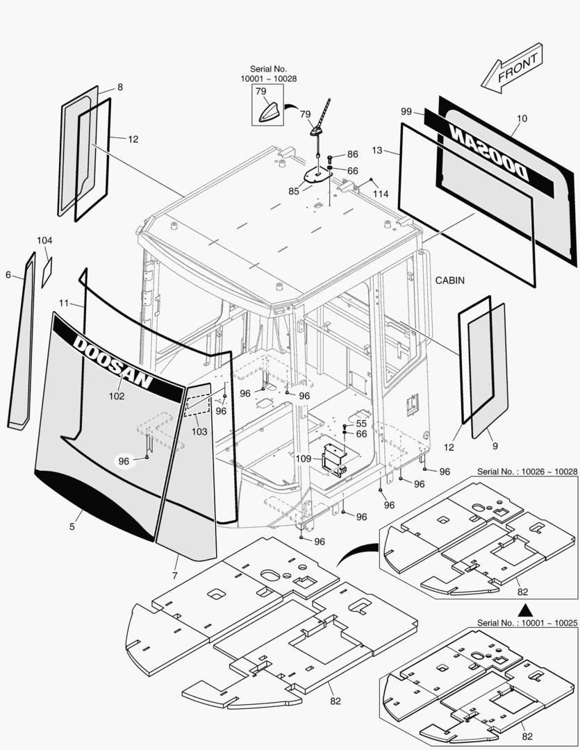 5730 CABIN(6) - GLASS(WITHOUT ROOF)