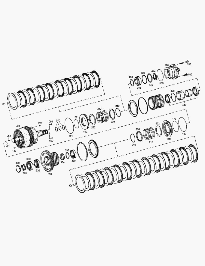 Схема G020-23 COUPLING KV + K1 [513002~513054]