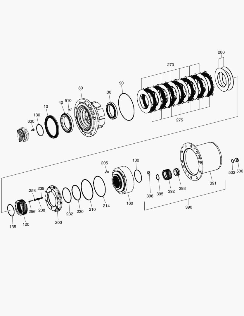 Спецтехника 4611 OUTPUT - FRONT AXLE [5196~]