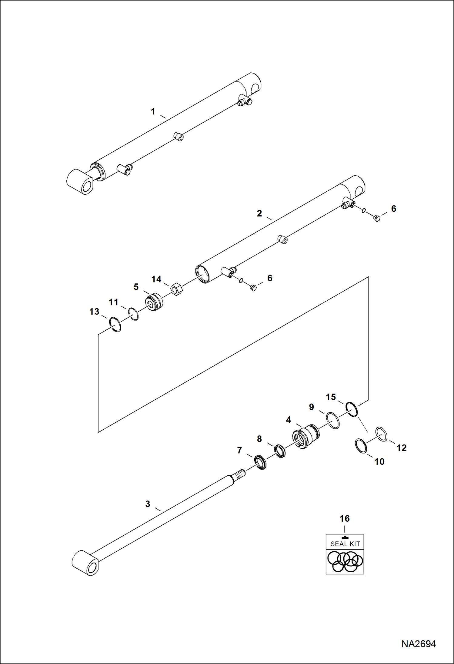 ОДНОКОВШОВЫЙ ПОГРУЗЧИК 6TL (AKP6, AL4C) (ЦИЛИНДР КОВША)