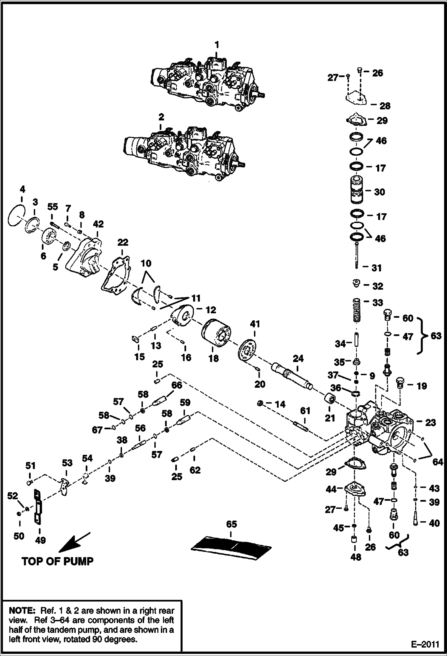 ГИДРОСТАТИЧЕСКИЙ НАСОС (ЛЕВАЯ ПОЛОВИНА) (M91-46907, 46909, 46910, 46911, 46918 И 46919)