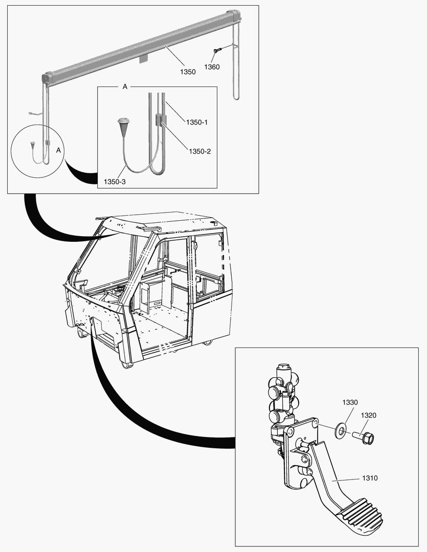 Спецтехника G305-110 BRAKE PEDAL ASS`Y AND SUN VISIOR - главное фото