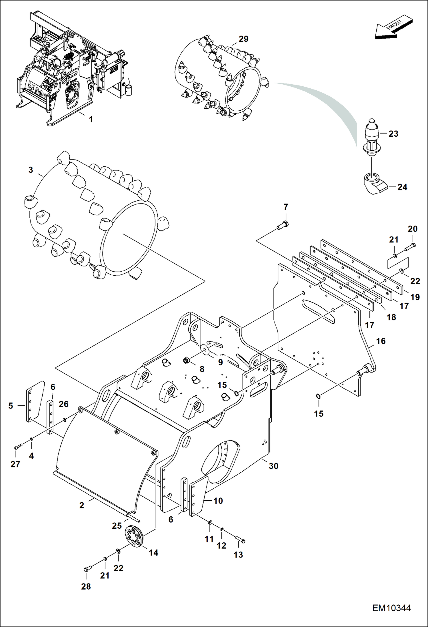 ПЛАНИРОВЩИК (РАМА) (СЕРИЙНЫЙ НОМЕР AZTG00101 И ВЫШЕ)