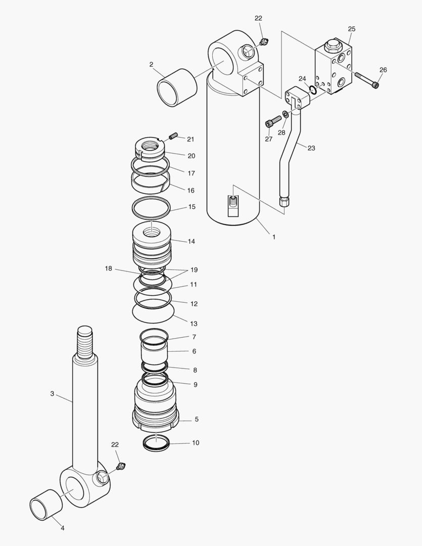 Спецтехника 4380 DOZER CYLINDER - L.H. [5001~5661]