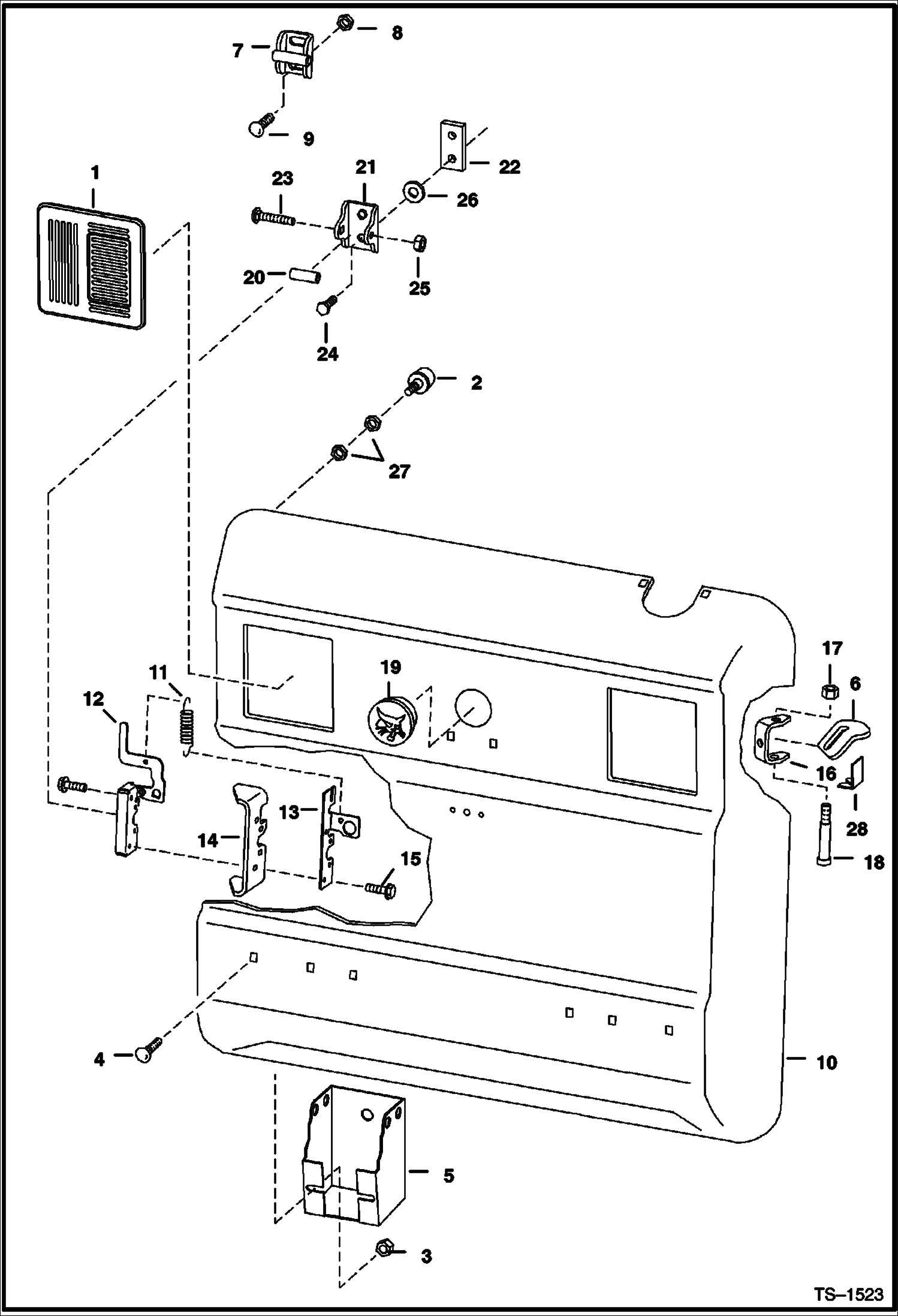 ЗАДНЯЯ ДВЕРЬ (СЕРИЙНЫЙ НОМЕР 512250001-512261535 , 512450001-551241217)