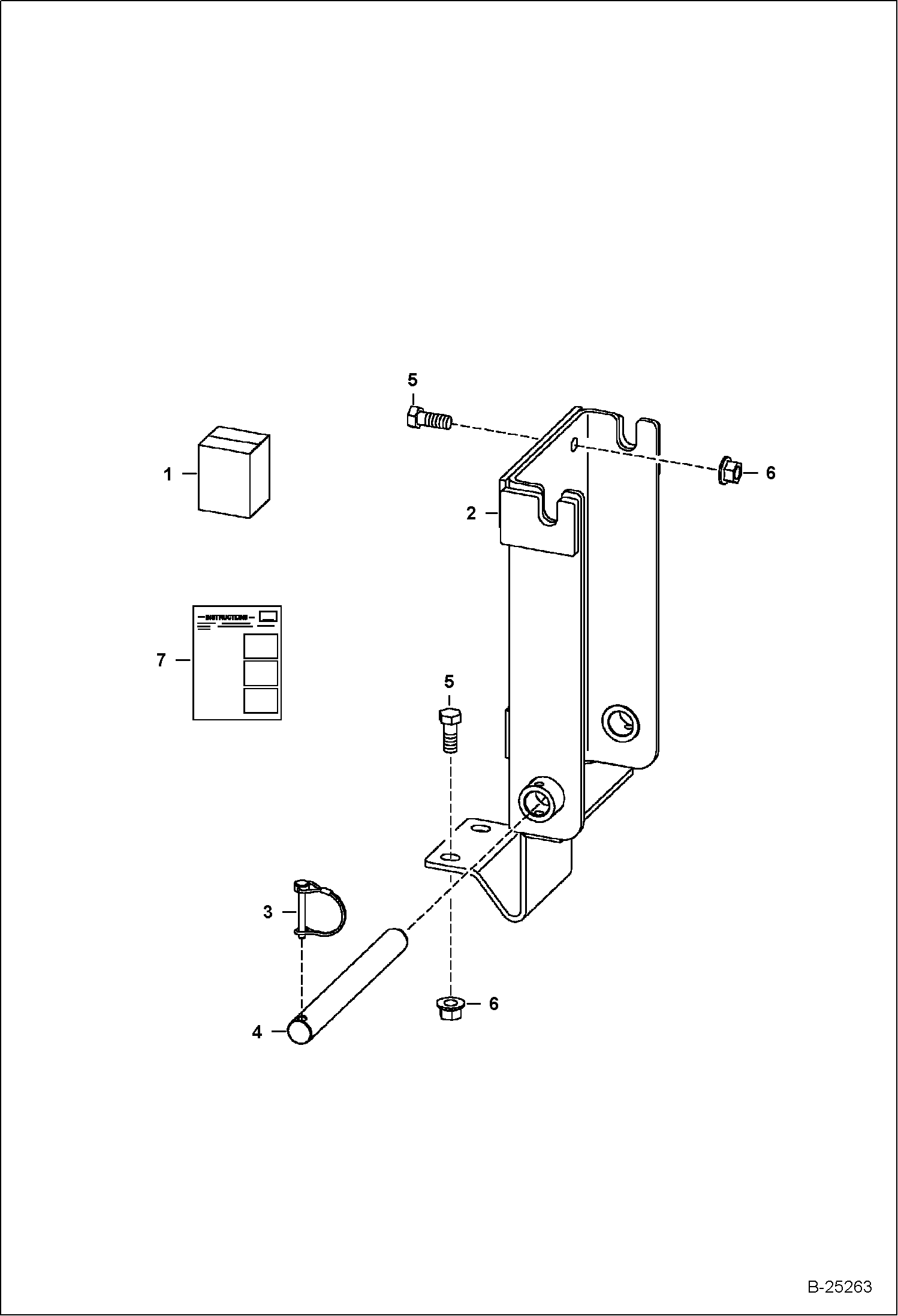 ЭКСКАВАТОР-ПОГРУЗЧИК (КОМПЛЕКТ КРЕПЕЖА ЗАДНЕГО СТАБИЛИЗАТОРА) (463AF)