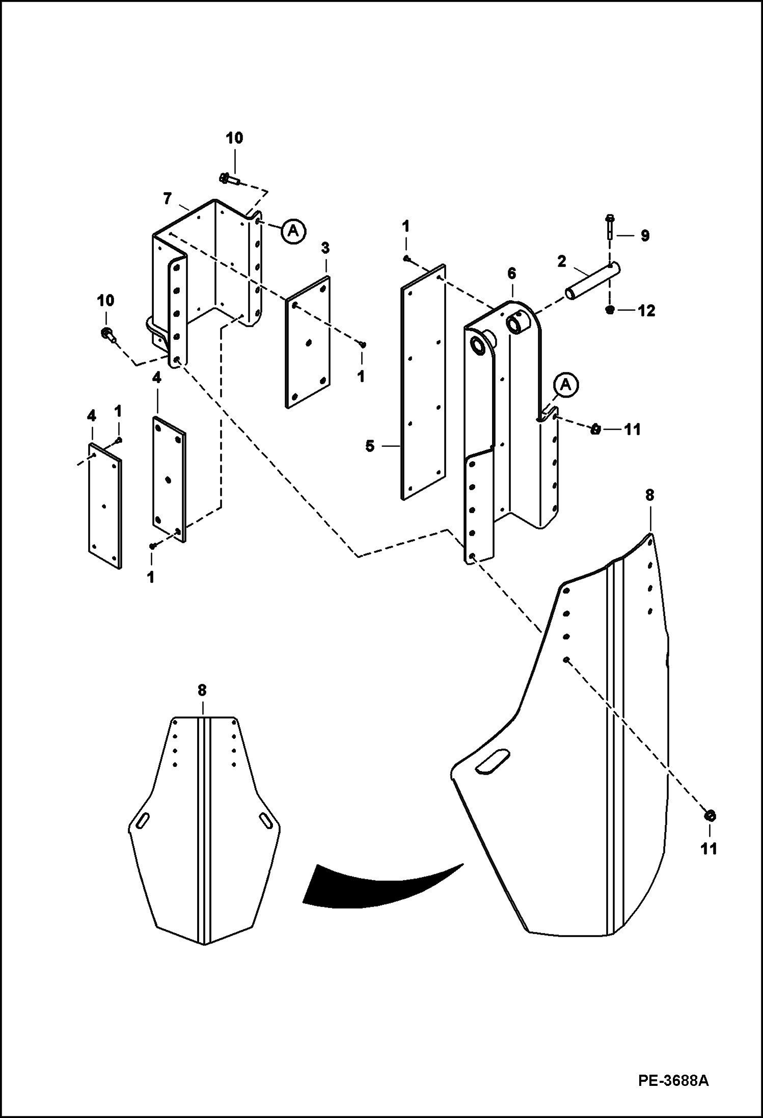 ПЕРЕСАДЧИК ДЕРЕВЬЕВ (ОТВАЛ И САЛАЗКИ В СБОРЕ) (TS36M A9UP) (TS36M CONV A9TZ) (TS36T A9UL) (TS36T CONV A9SA)