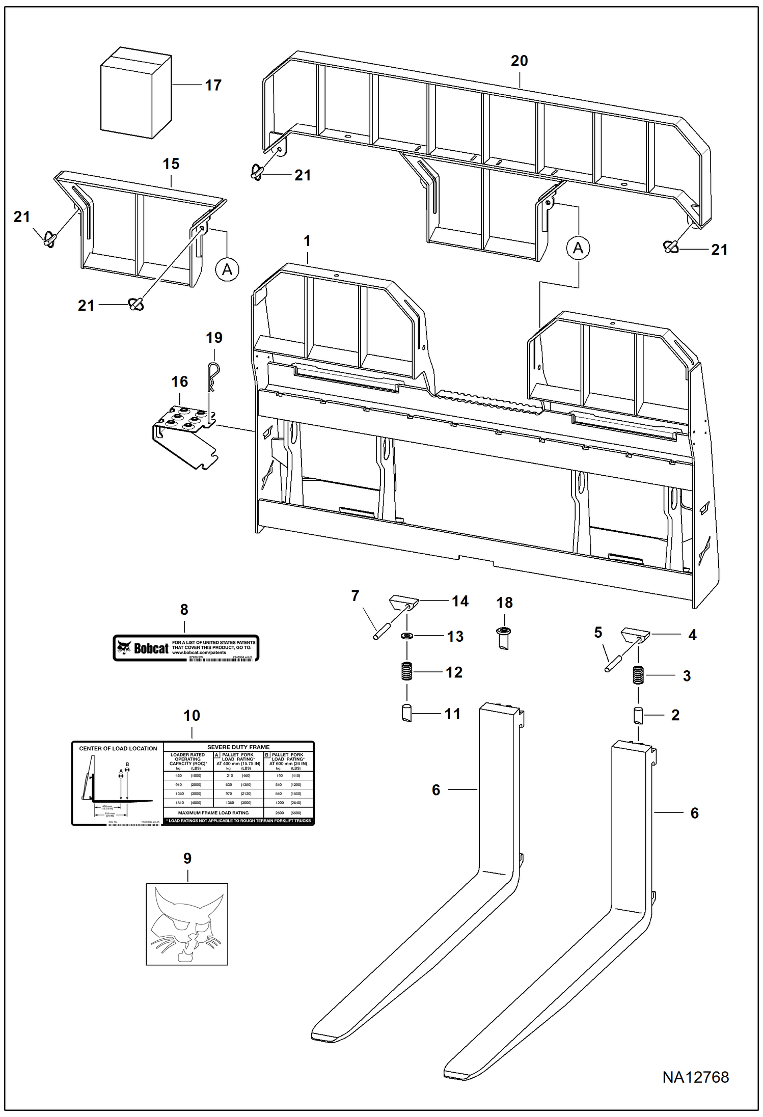 ВИЛОЧНЫЙ ЗАХВАТ ДЛЯ ПОДДОНОВ (ПРЕДНАЗНАЧЕННЫЙ ДЛЯ ТЯЖЕЛЫХ УСЛОВИЙ ЭКСПЛУАТАЦИИ) (B4BC00101 И ВЫШЕ)
