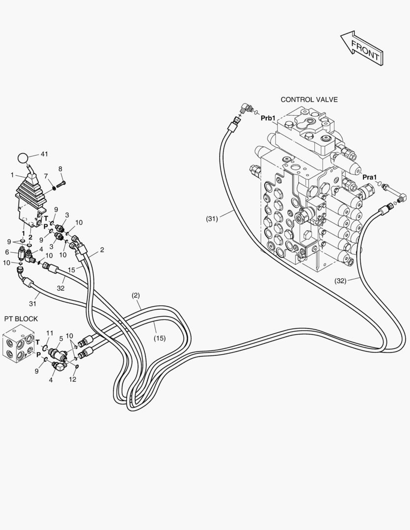 ТРУБОПРОВОД СЕРВОУПРАВЛЕНИЯ - БУЛЬДОЗЕР