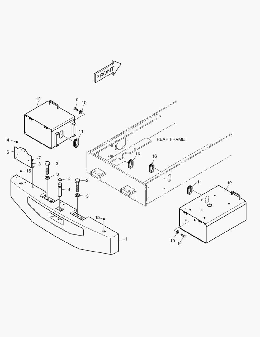 1390 COUNTER WEIGHT & BATTERY BOX