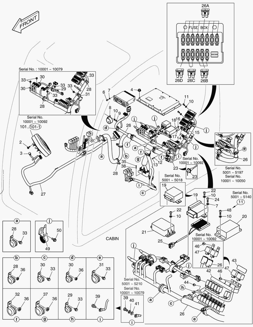 ЭЛЕКТРИЧЕСКИЕ ЗАПЧАСТИ - КАБИНА(СИСТЕМА ЗАЩИТЫ ПРИ ОПРОКИДЫВАНИИ)