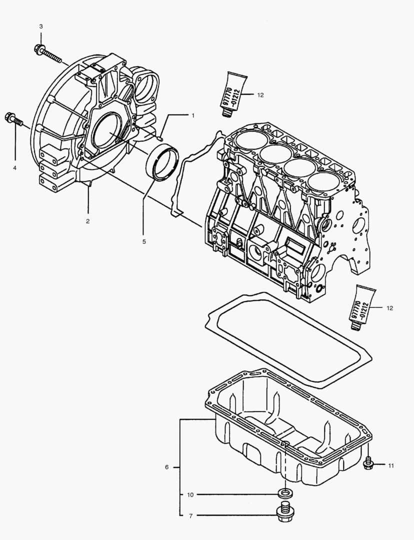 013 FLYWHEEL HOUSING & OIL PAN
