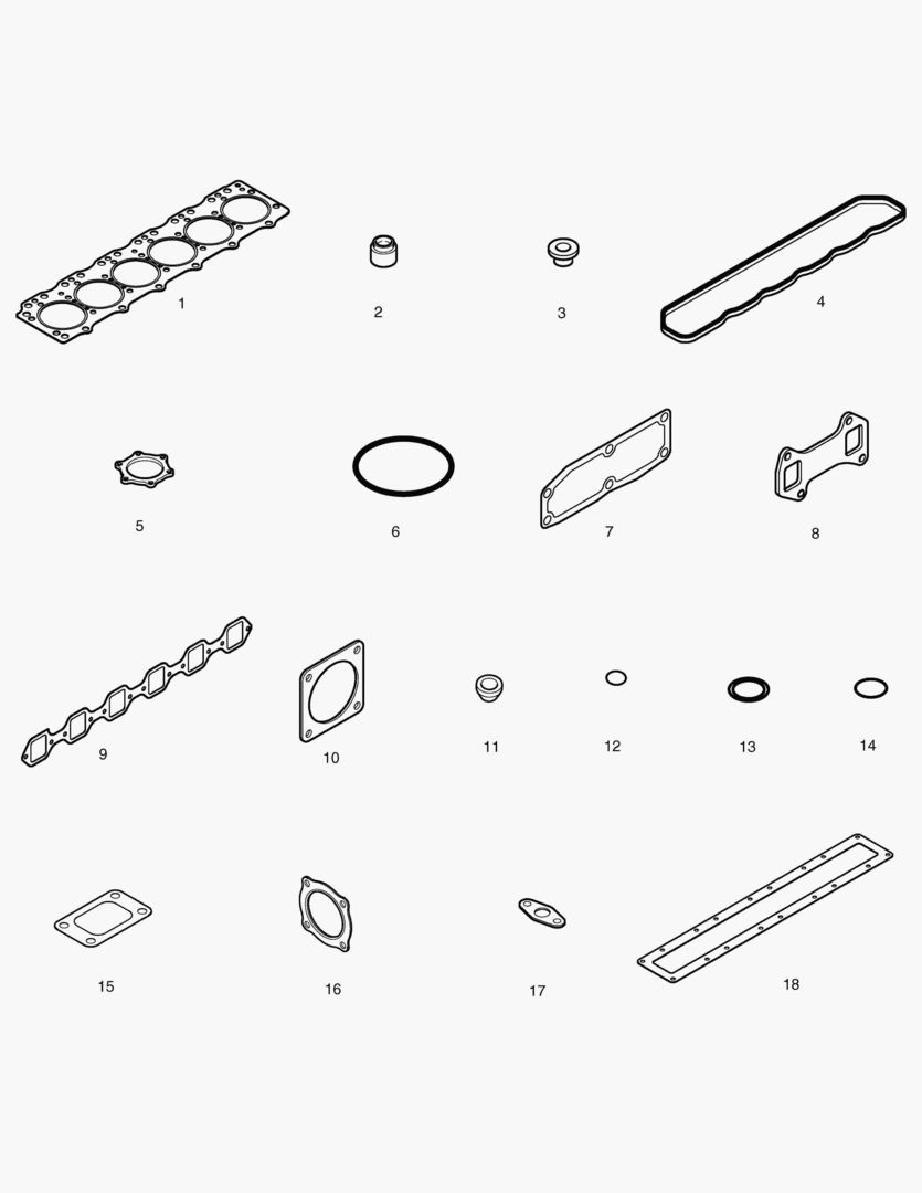 КОМПЛЕКТ ПРОКЛАДОК ДЛЯ КАПИТАЛЬНОГО РЕМОНТА-ВЕРХНИЙ