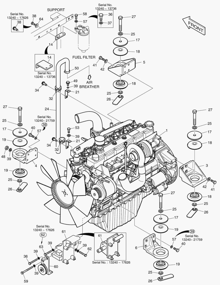 МОНТАЖ ДВИГАТЕЛЯ
