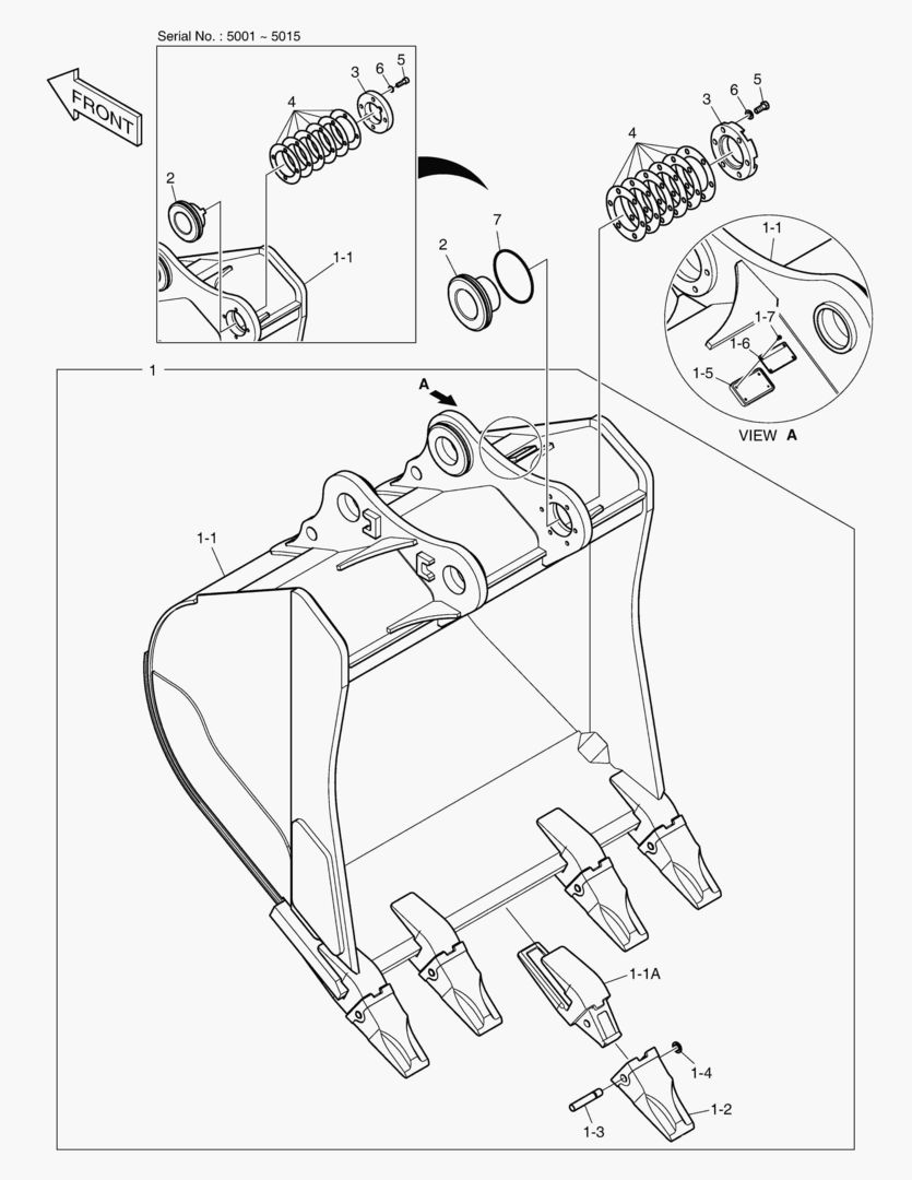 3130 BUCKET ASS`Y - 3.3mВі [5001~5118]
