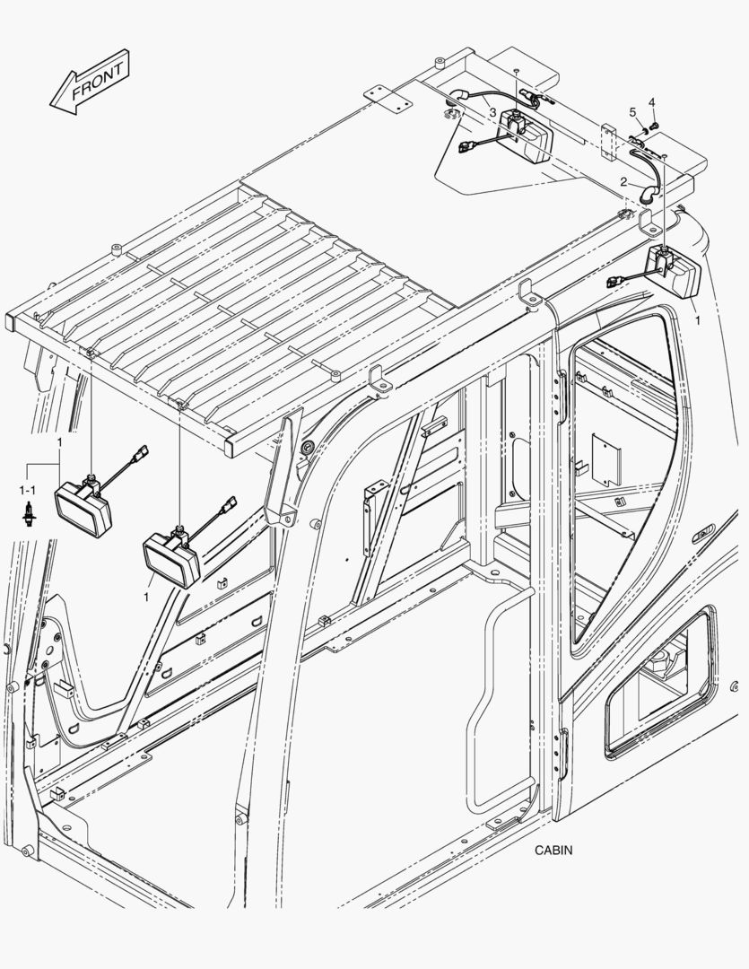 6461 WORKING LAMP(6-LAMP) - ROPS GUARD [5094~]