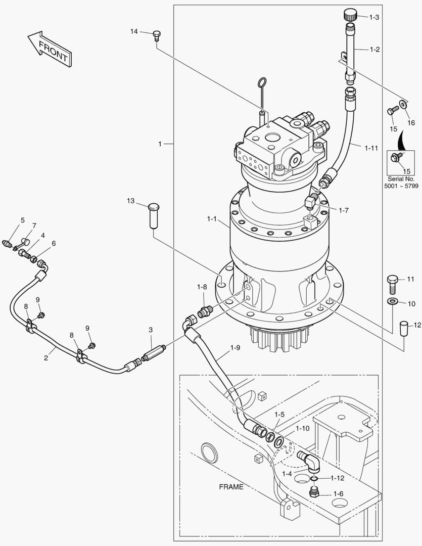 ГИДРОМОТОР ПОВОРОТА ПЛАТФОРМЫ