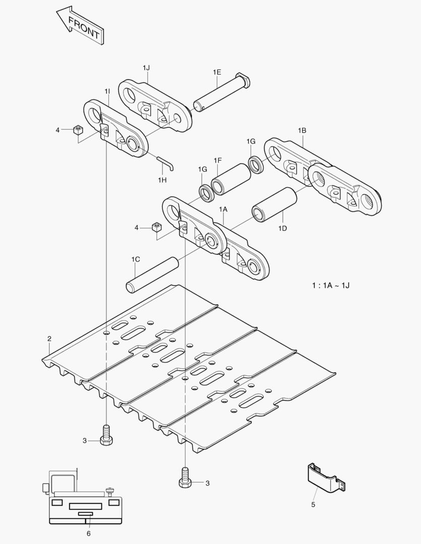 БАШМАК ГУСЕНИЦЫ В СБОРЕ-800G