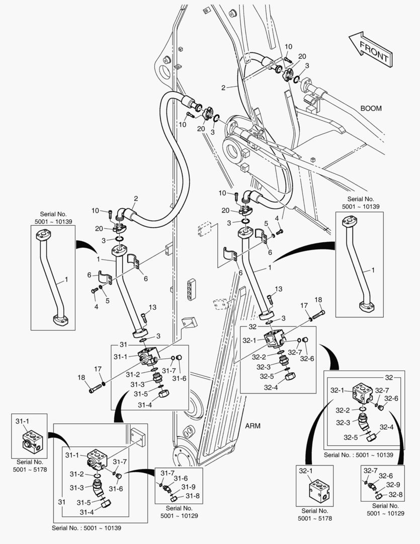6780 ARM PIPING - ONE & TWO WAY(ARM 2.9m)(H.D)