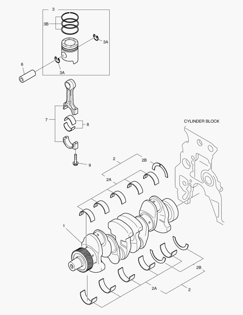 Спецтехника 004 CRANK SHAFT & PISTON