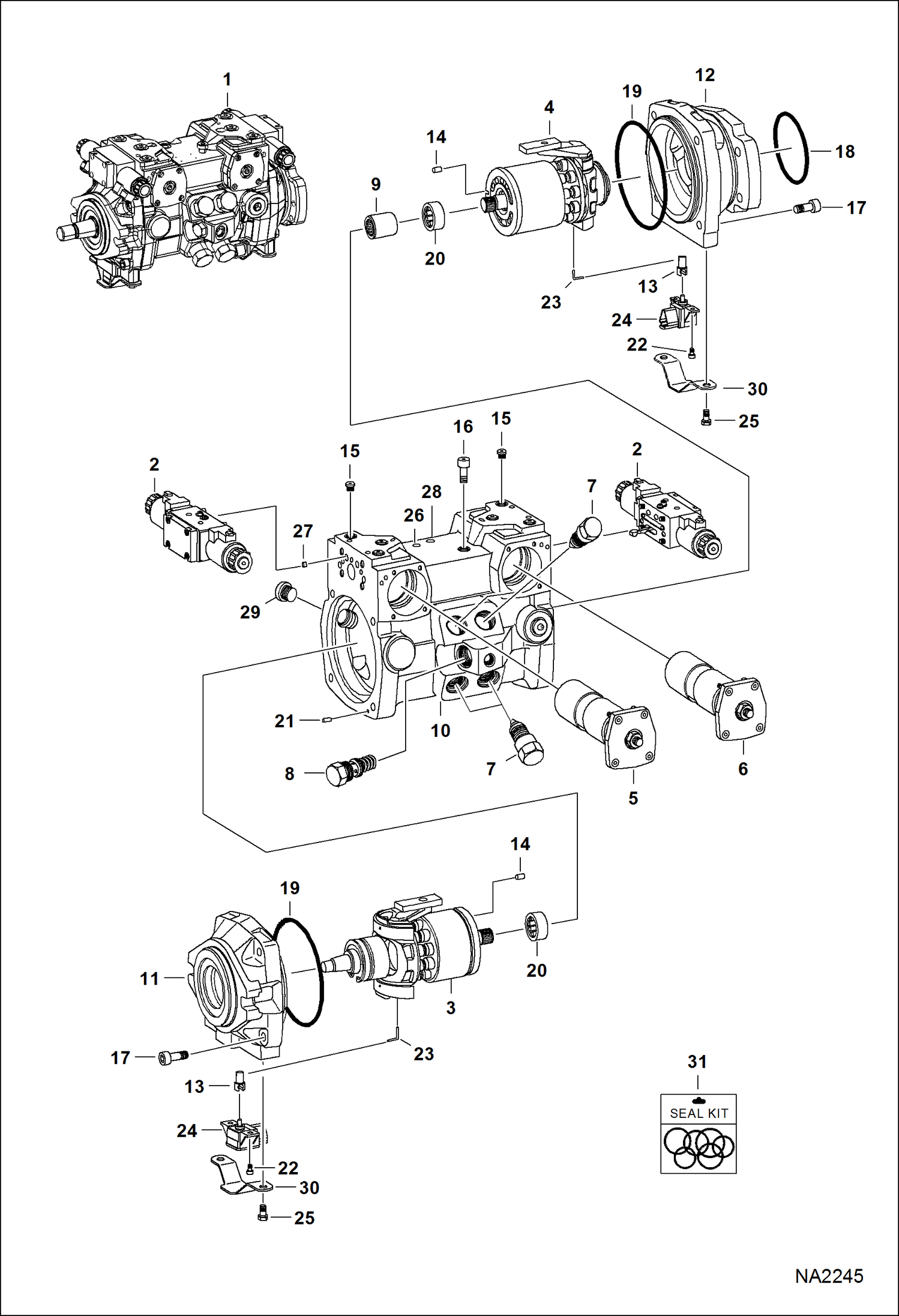 ГИДРОСТАТИЧЕСКИЙ НАСОС (МНОГОРЕЖИМНЫЙ ДЖОЙСТИК УПРАВЛЕНИЯ) (R902136745)