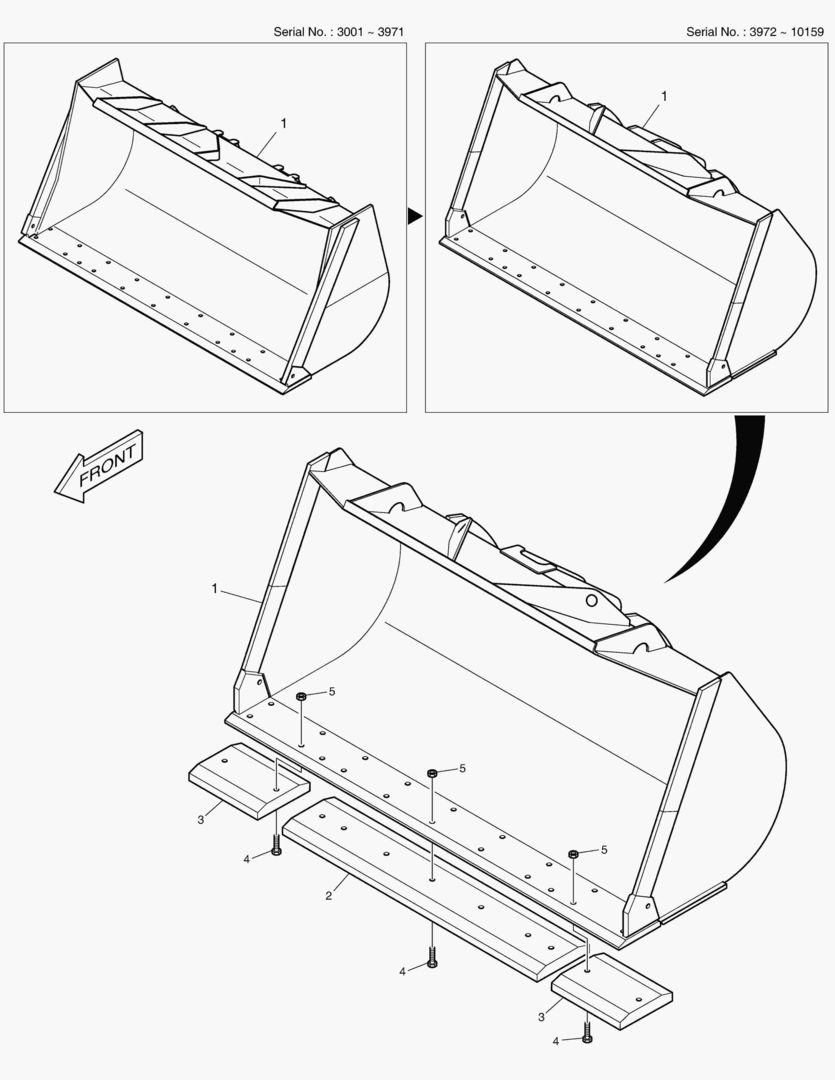 5430 BUCKET-3.7гЋҐ-CUTTING EDGE