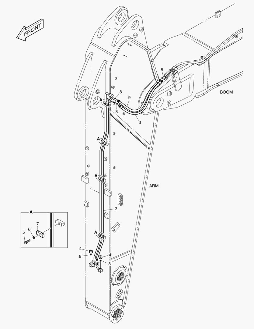 ГИДРОСИСТЕМА РУКОЯТИ - БЫСТРАЯ ПОСАДКА(РУКОЯТЬ 2.9 м)