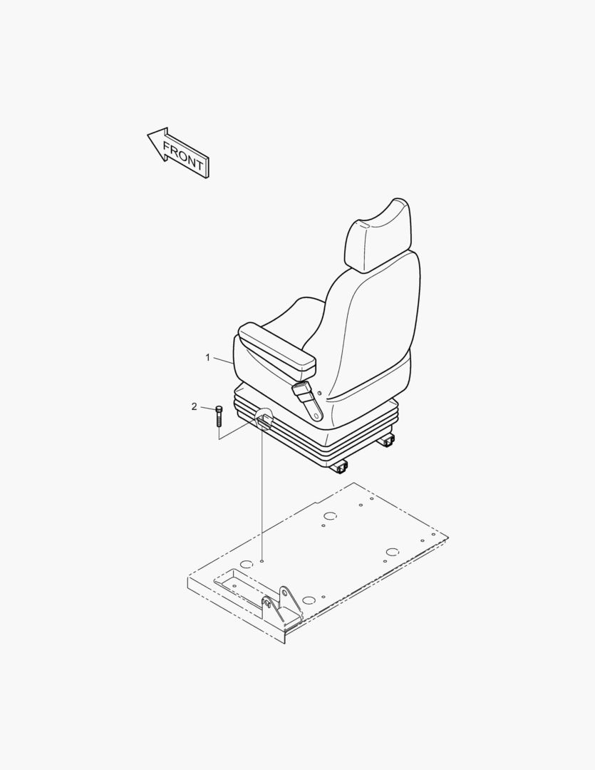 1420 SEAT MOUNTING-EXCEPT EUROPE & U.S.A
