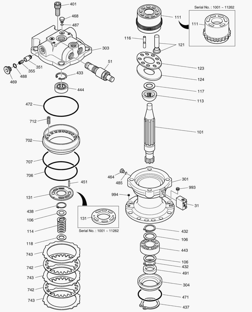 ГИДРОМОТОР ПОВОРОТА ПЛАТФОРМЫ