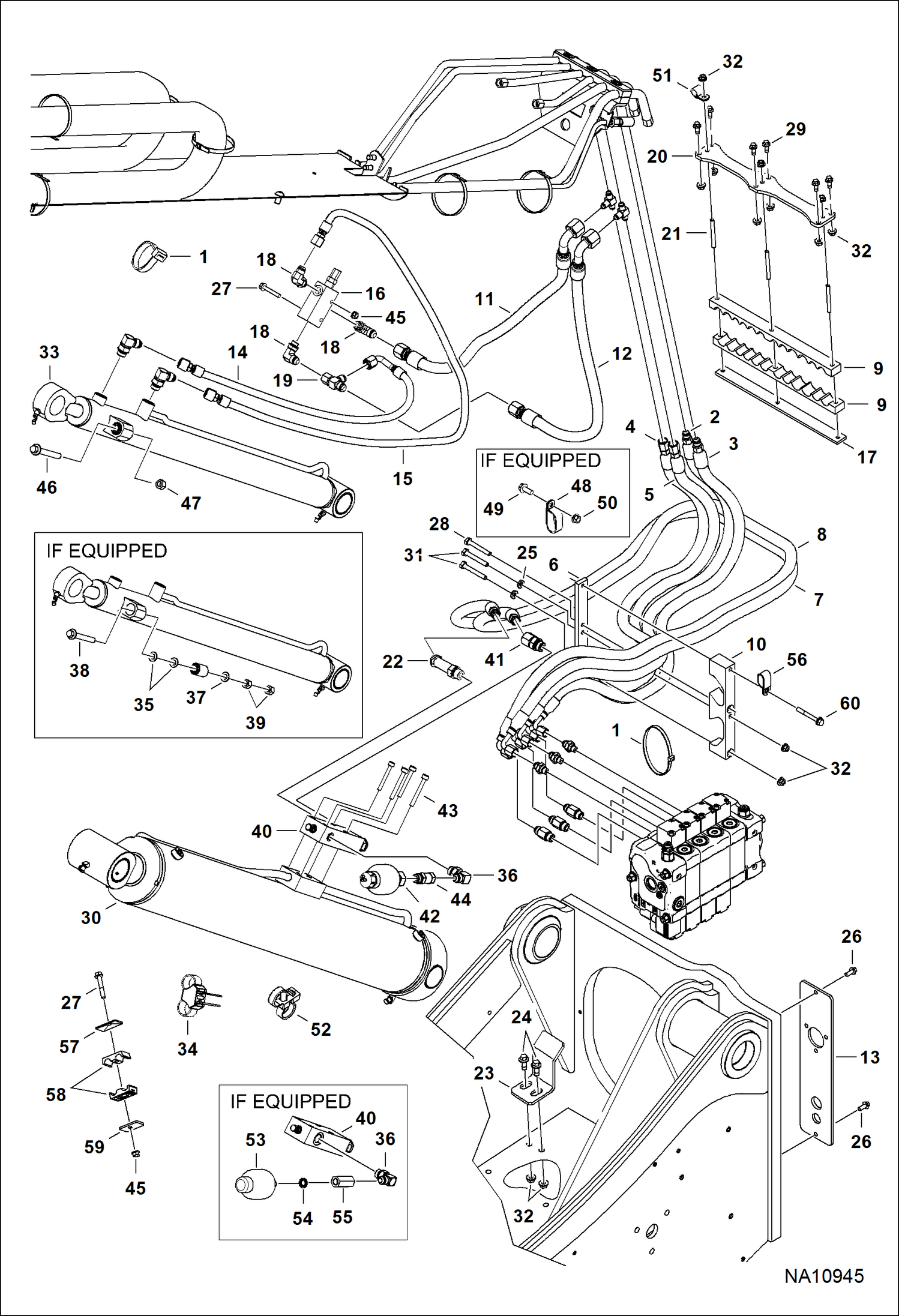 СХЕМА ГИДРАВЛИЧЕСКОЙ СИСТЕМЫ (СТРЕЛА И ЦИЛИНДРЫ) (СЕРИЙНЫЙ НОМЕР B35F11085 И ВЫШЕ, B35G11129 И ВЫШЕ)