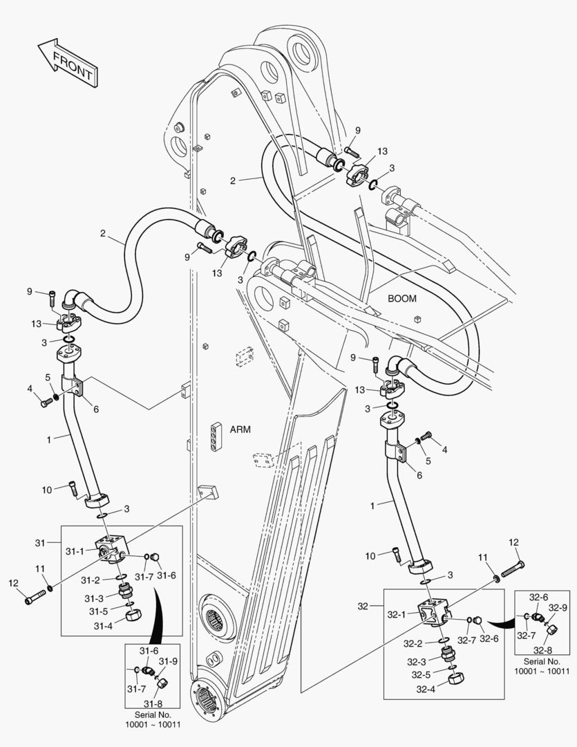 6250 ARM PIPING - ONE & TWO WAY(ARM 2.9m)