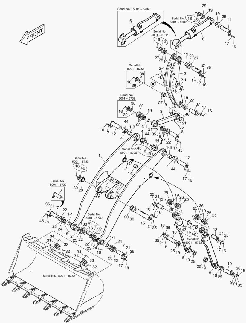 РУКОЯТЬ ПОГРУЗЧИКА - ДЛИННАЯ СТРЕЛА