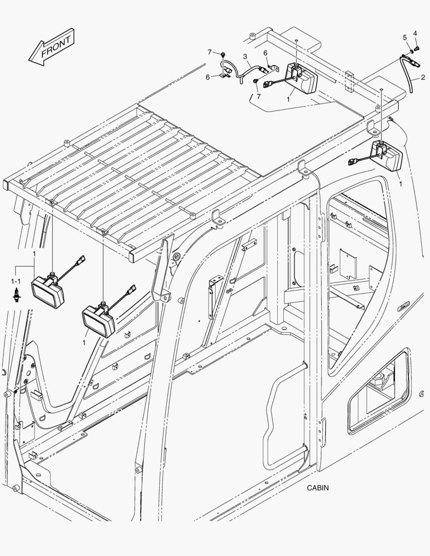7400 WORKING LAMP - 6 LAMP(GUARD) [1001~1307]