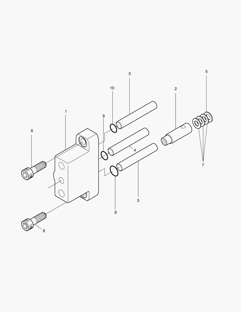 ОСНОВНОЙ НАСОС - РАСПРЕДЕЛИТЕЛЬНЫЙ ПОРШЕНЬ
