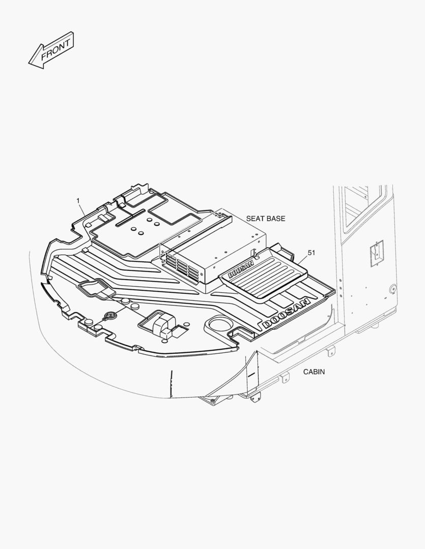 КОВРИК НА ПОЛУ КУЗОВА
