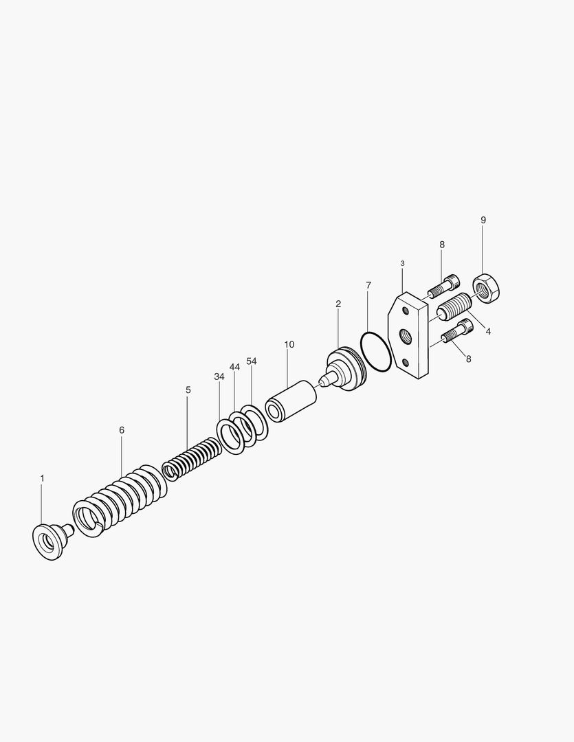 ОСНОВНОЙ НАСОС - РЕГУЛИРУЮЩАЯ ПРУЖИНА