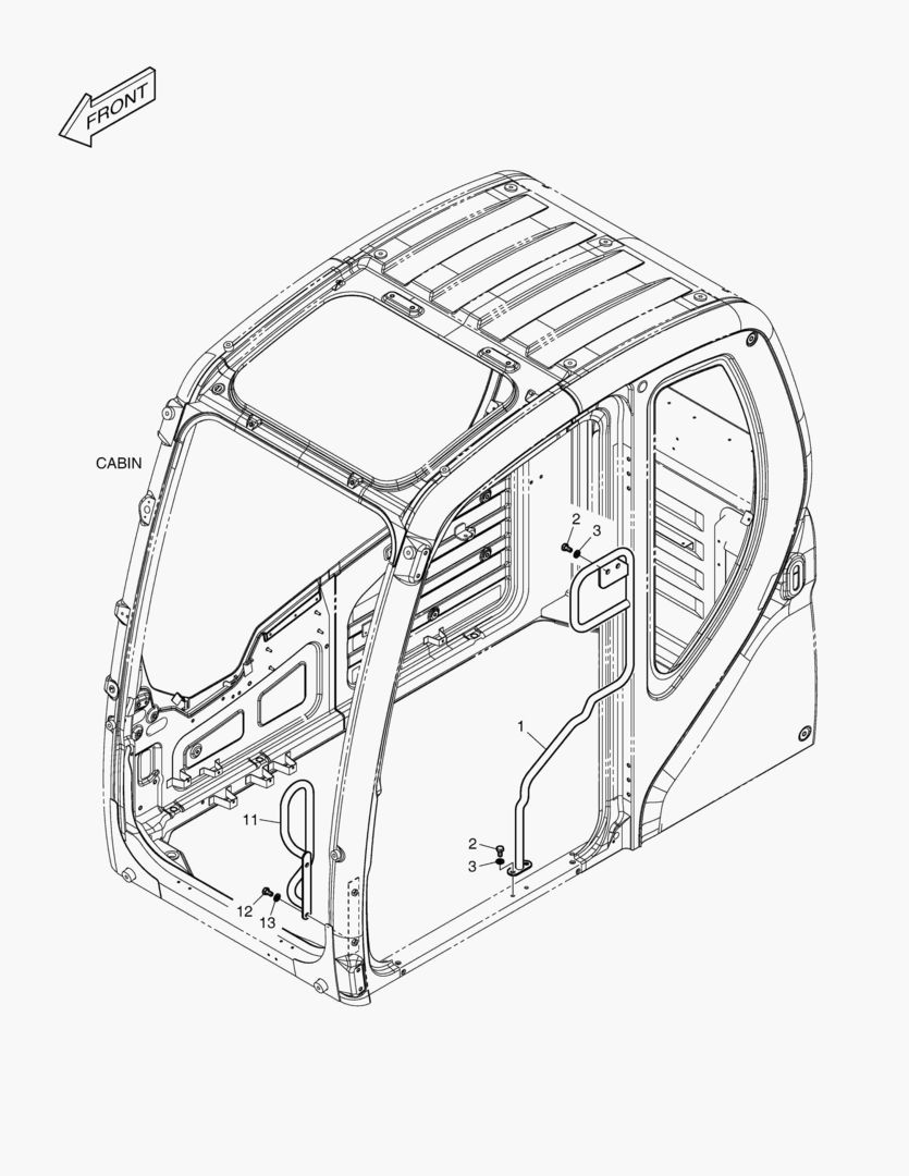 РУКОЯТКА - ВНУТРЕНЯЯ СЕКЦИЯ (КАБИНА)