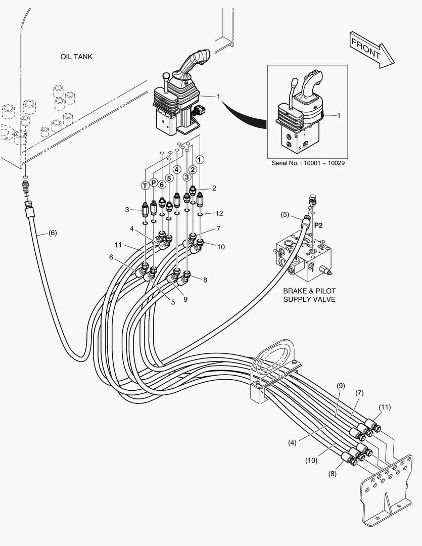 ТРУБОПРОВОД СЕРВОУПРАВЛЕНИЯ - ДЖОЙСТИК