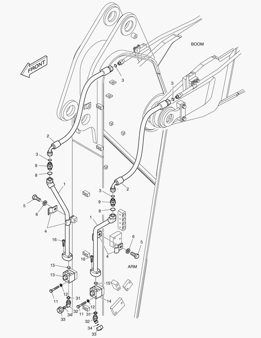 ГИДРОСИСТЕМА РУКОЯТИ - РУКОЯТЬ 2.4 м(ВРАЩАЮЩИЙСЯ)