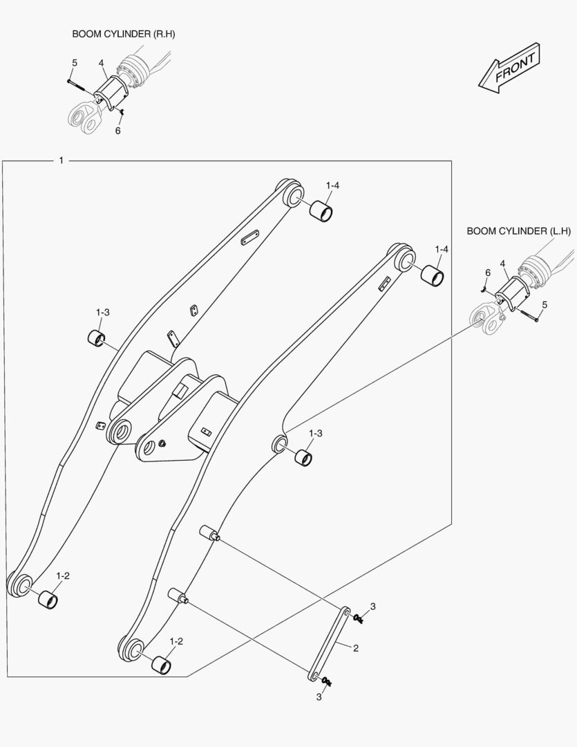РУКОЯТЬ ПОГРУЗЧИКА - ДЛИННАЯ СТРЕЛА