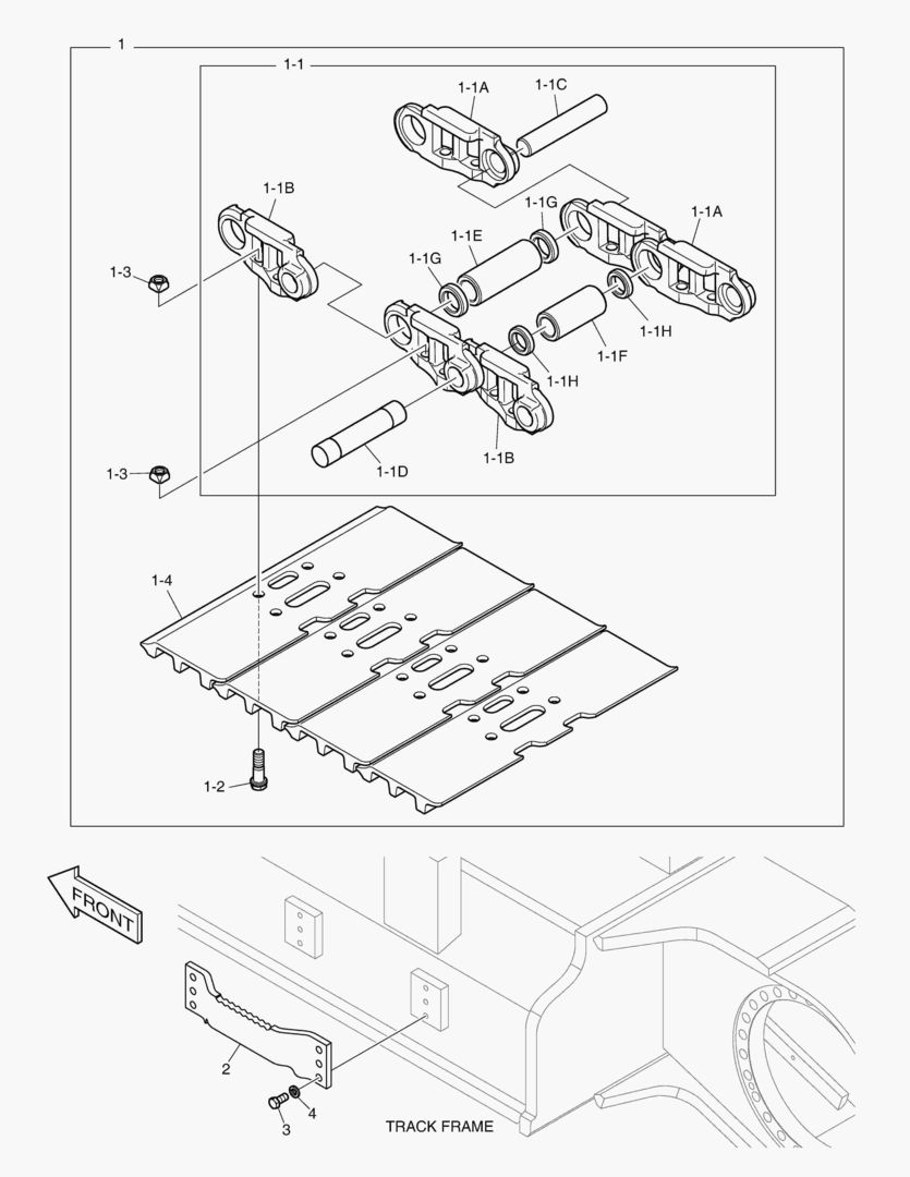 БАШМАК ГУСЕНИЦЫ - 600G(ФИКСИРОВАННАЯ ГУСЕНИЦА)
