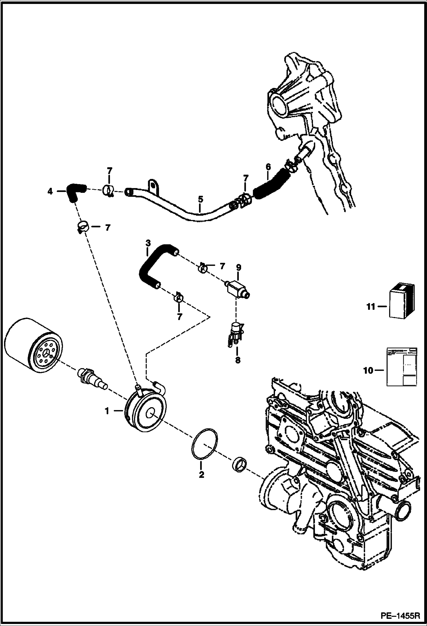 МАСЛЯНЫЙ РАДИАТОР (KUBOTA - V2003T) (СЕРИЙНЫЙ НОМЕР 5193 11923- , 5194 11174- )