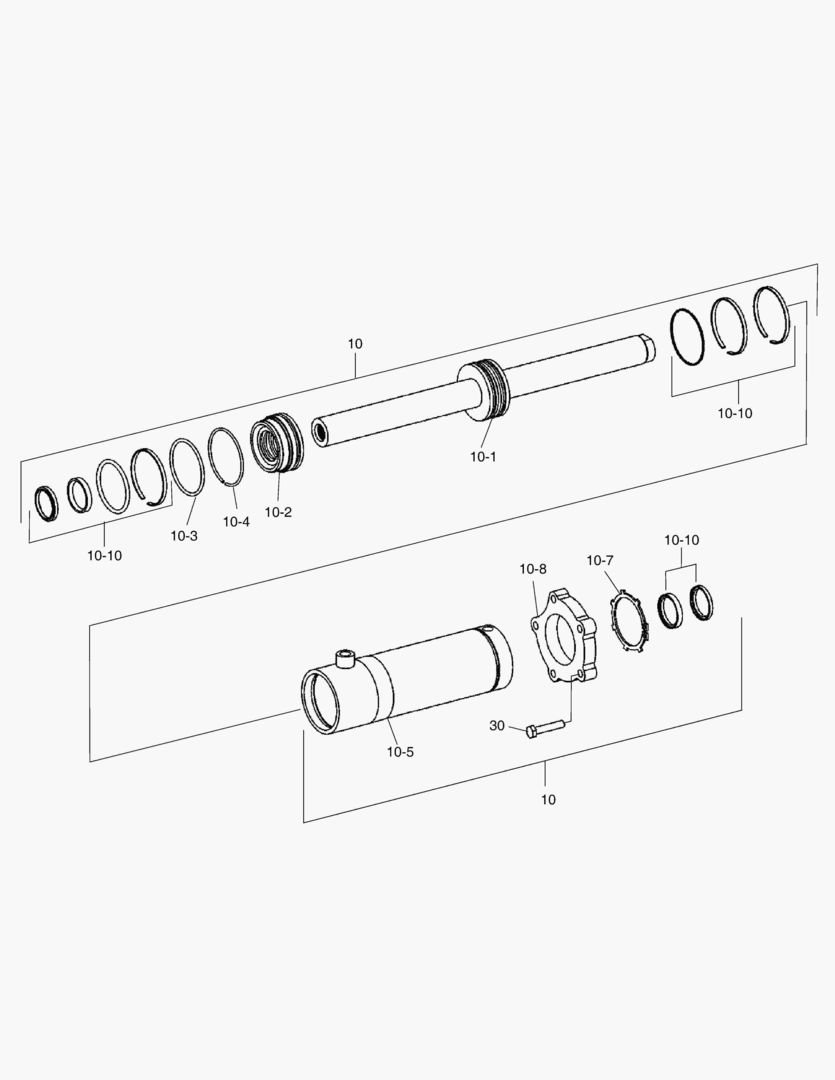 4550 STEERING CYLINDER - FRONT AXLE [1001~1397]
