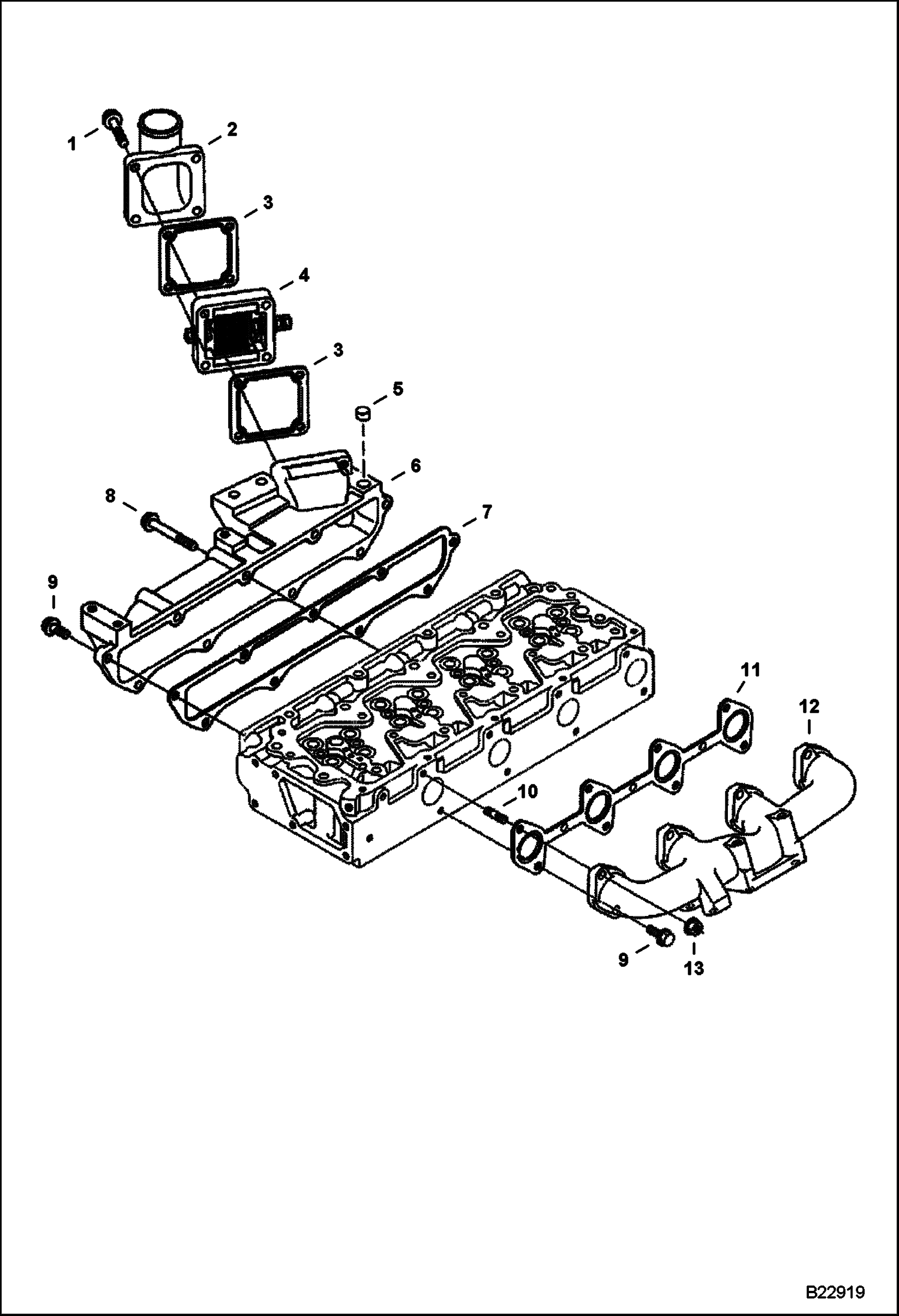 КОЛЛЕКТОРЫ (СЕРИЙНЫЙ НОМЕР 5254 И 5255) (V3300 DI T KUBOTA) (TIER II)