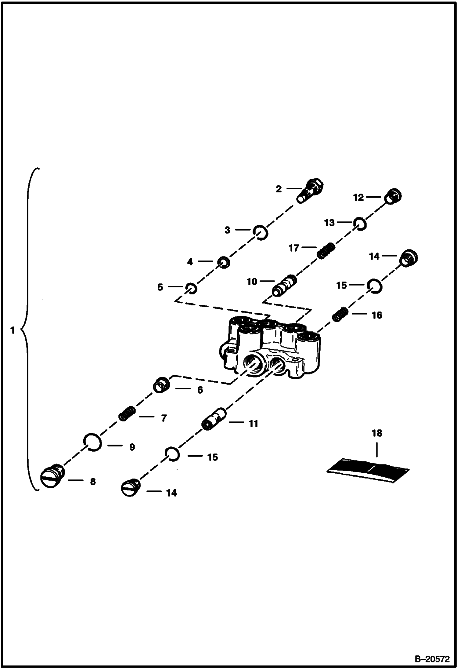 КЛАПАН РЕГУЛИРОВКИ ПОЛОЖЕНИЯ КОВША (СЕРИЙНЫЙ НОМЕР 12026 И НИЖЕ)