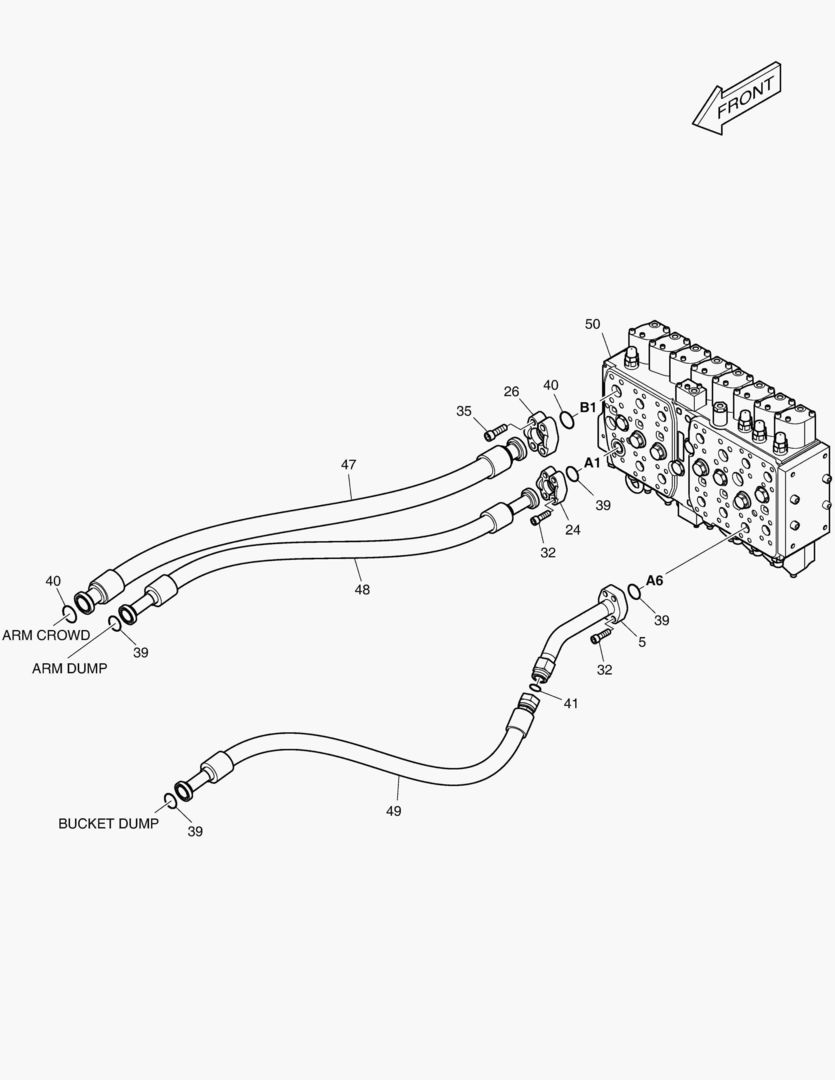 1310 MAIN PIPING(3) - ARM & BUCKET
