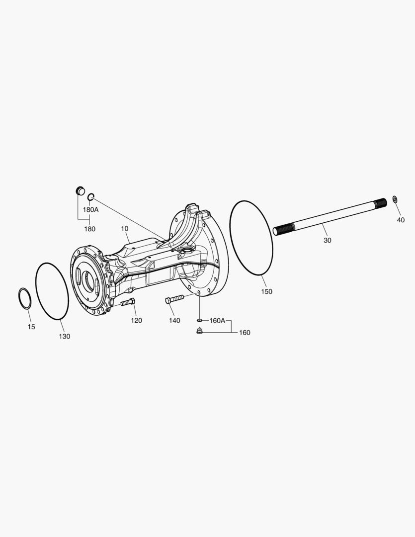 3410 AXLE CASING - REAR AXLE(OPEN)